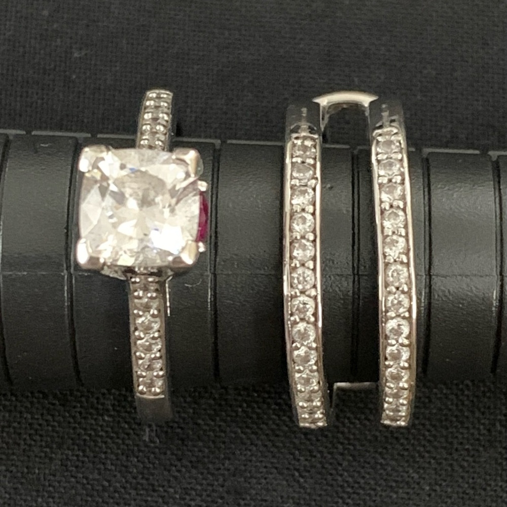 Bella Luce Lab Created Ruby And Diamond Engagemen… - image 4